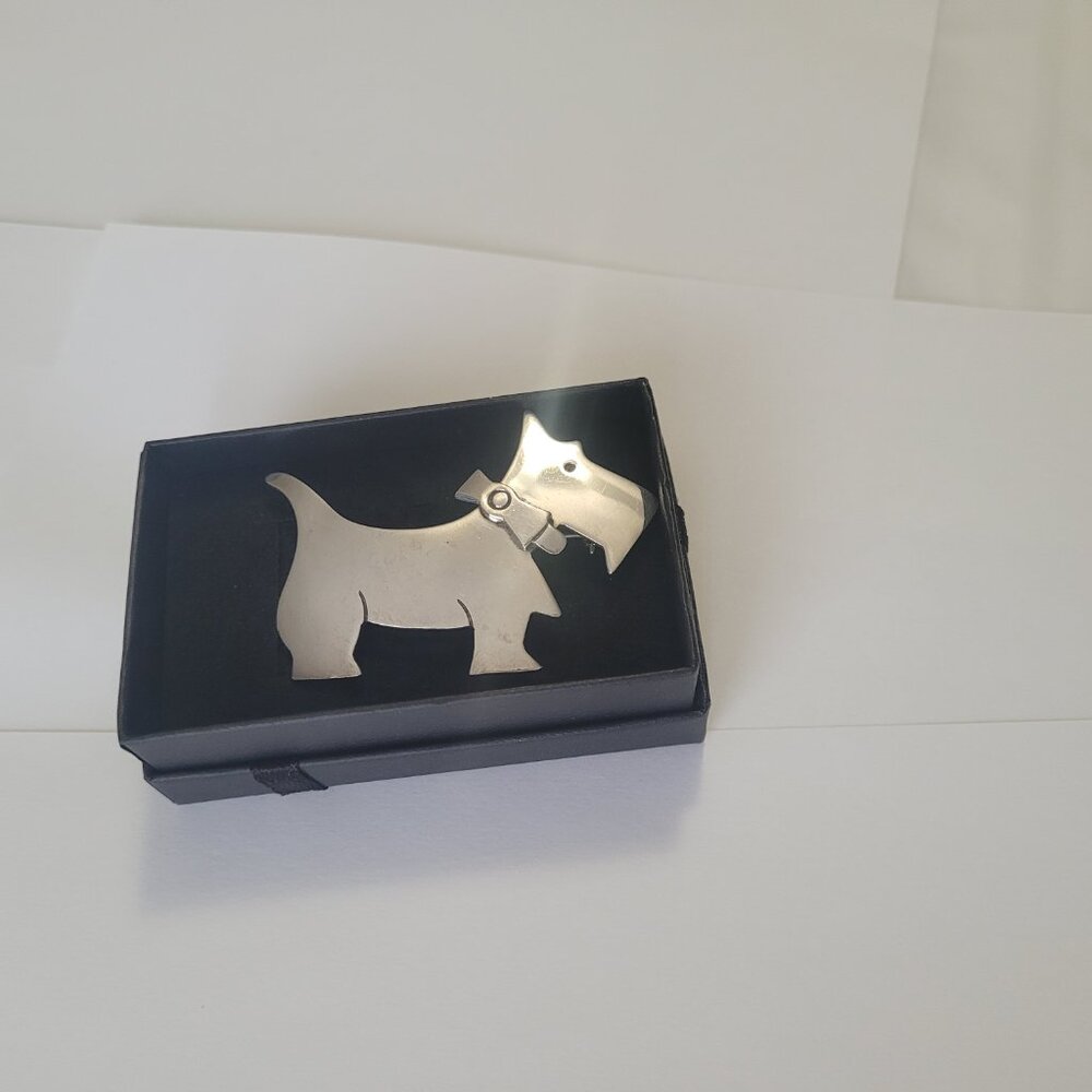 Scottie Terrier Dog Vintage Pin Sterling Silver Taxco Dog Lover Brooch - Picture 4 of 15